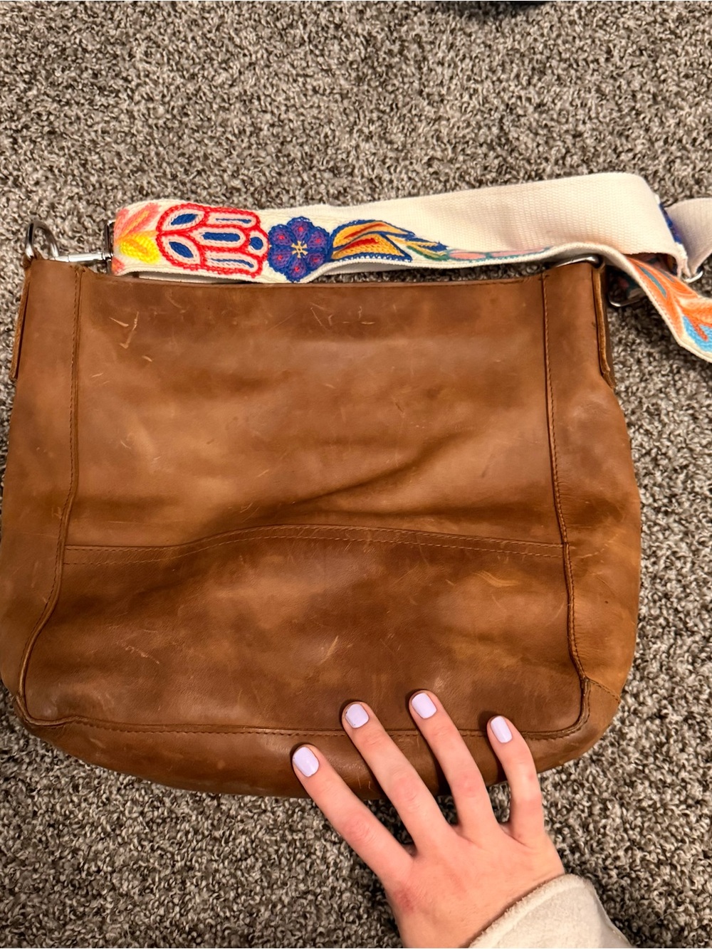 Fringe Hill Full Grain Genuine Leather Backpack Purse